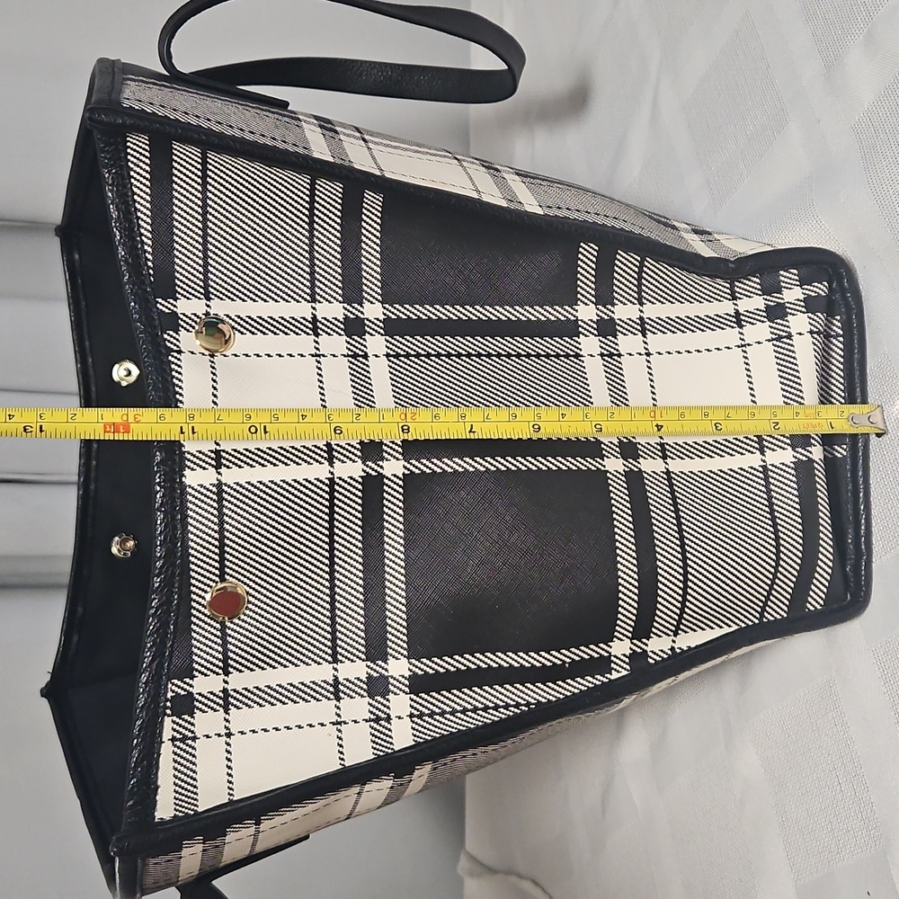 Talbots Plaid Oversized Commuter/Work Tote - Picture 9 of 11